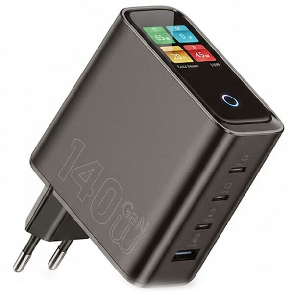 Зарядное устройство Wiwu 140W 3USB-C+USB Gan Черный