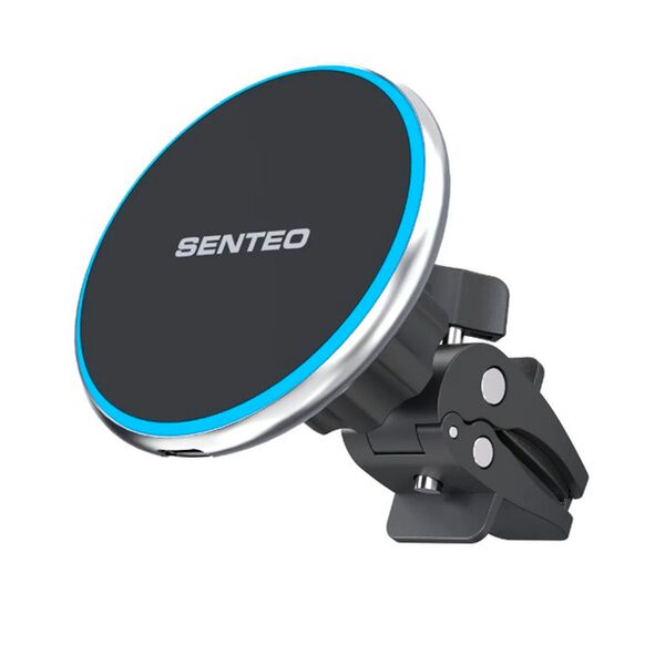 Автодержатель с беспроводной зарядкой Senteo M1 магнитный Черный