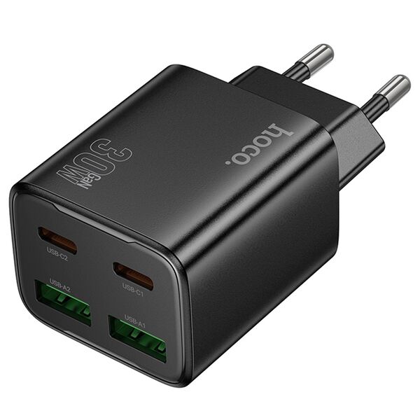Зарядное устройство Hoco N56 30W 2USB-C+2USB Черный