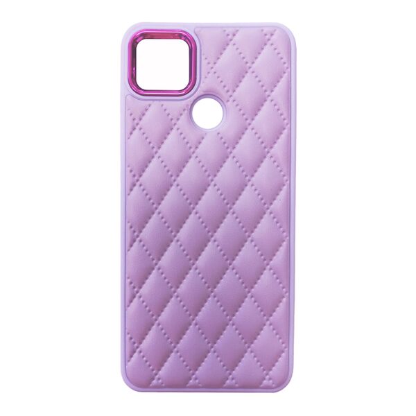 Чехол Xiaomi Redmi 10A накладка кожзам строчка Сиреневый