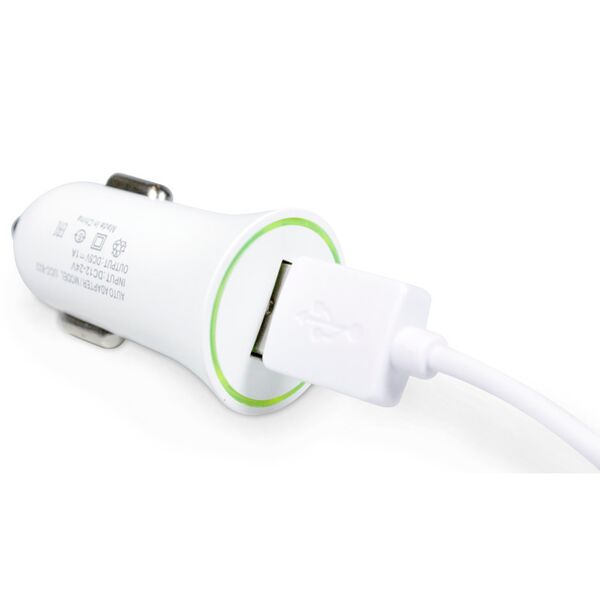 Автомобильное зарядное устройство Partner USB 1А + кабель Lightning Белый