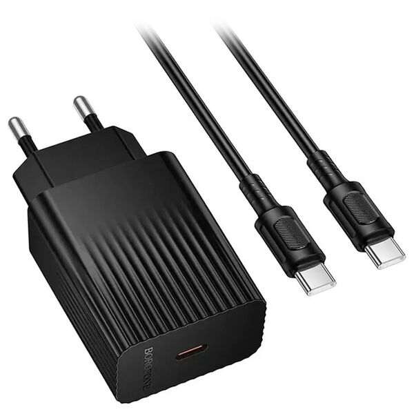 Зарядное устройство Borofone BAS75A 30W USB-C + кабель Type-C/Type-C Черный