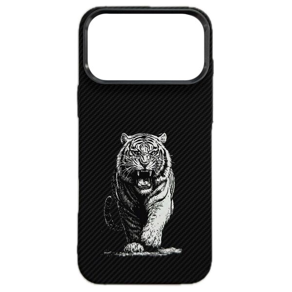 Чехол для iPhone 17 Pro Max накладка MagSafe FreeAir тигр Черный