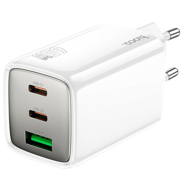 Зарядное устройство Hoco N49 65W 2USB-C+USB Белый