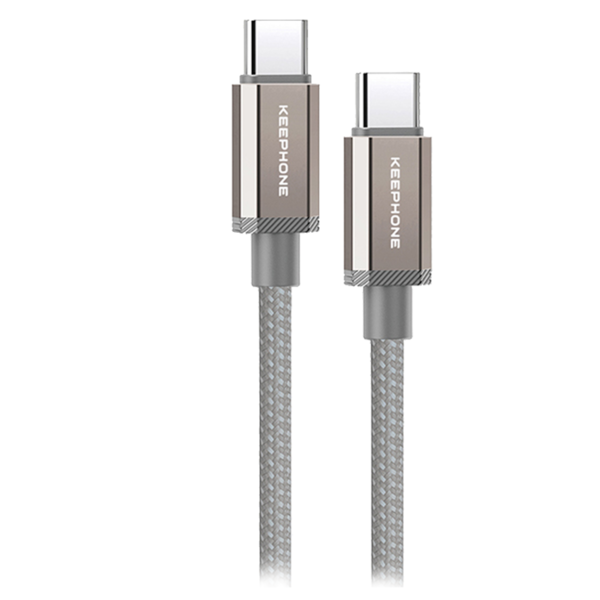 Кабель Type-C/Type-C Keephone Pitta 60W 1.2м нейлоновый Титановый