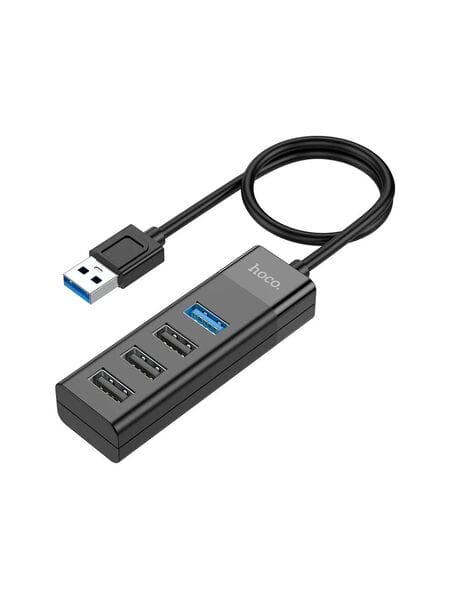 Концентратор (USB-хаб) Hoco HB25 4 USB Черный