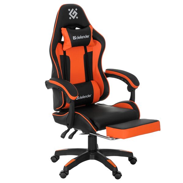 Кресло компьютерное Defender Sorang Черный/Оранжевый
