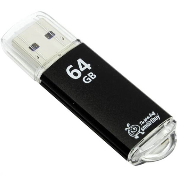 Флеш память USB 64Gb Smart Buy 3.0 V-Cut Черный