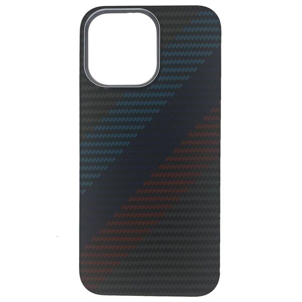 Чехол для iPhone 15 Pro Max накладка Knit принт Узор Magsafe Голубой/Синий/Красный