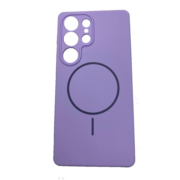 Чехол Samsung S25 Ultra накладка Soft Touch Magsafe Сиреневый