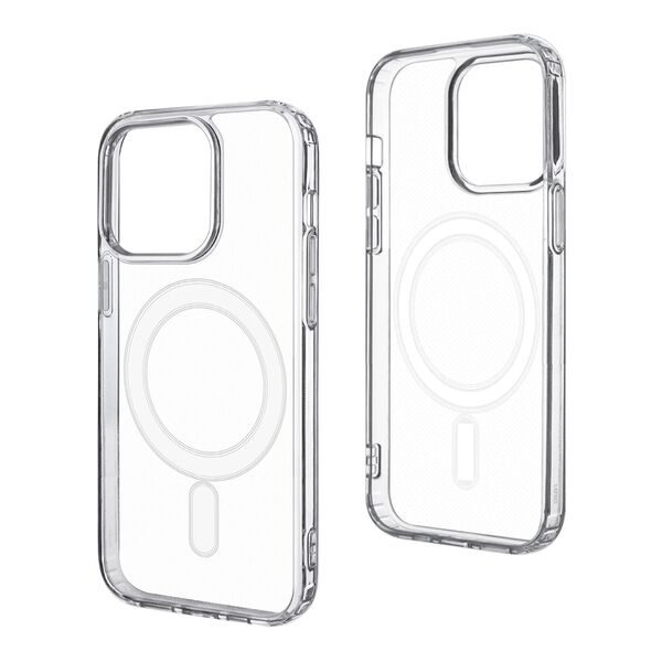 Чехол для iPhone 15 Pro Max накладка MagSafe Прозрачный