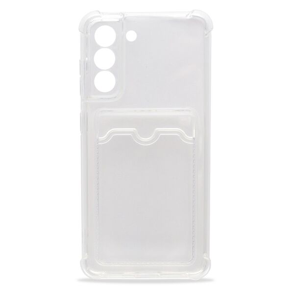 Чехол Samsung S21 Plus накладка с визитницей Прозрачный