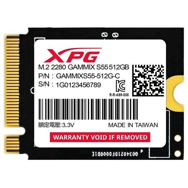Накопитель SSD Adata XPG S55 512Gb SGAMMIXS55-512G-C M.2 gen4"