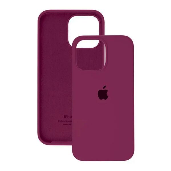 Чехол для iPhone 15 Pro накладка Silicone Case Бордовый