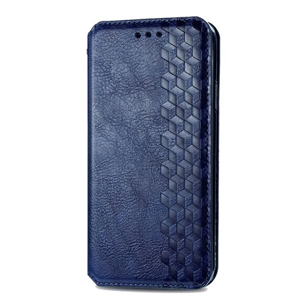 Чехол Samsung S21 Plus книжка кожзам строчка Темно-синий