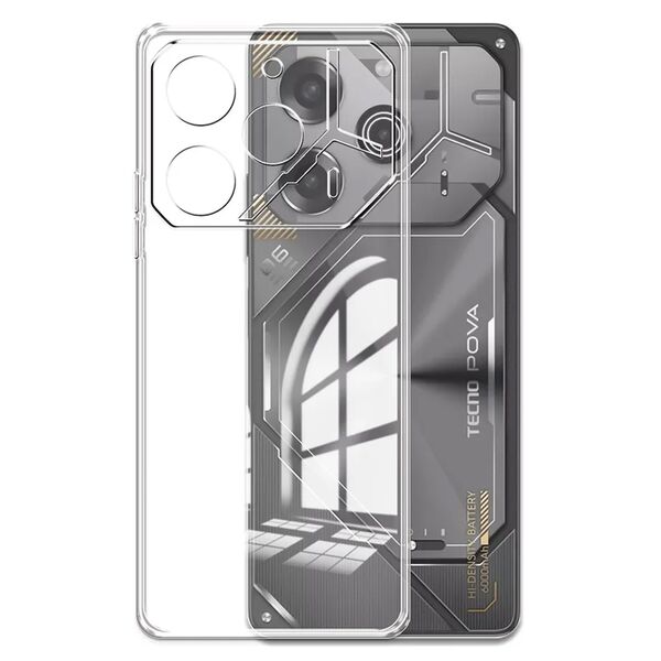 Чехол Tecno Pova 6 5G/Pova 6 Pro 5G накладка силиконовый Прозрачный