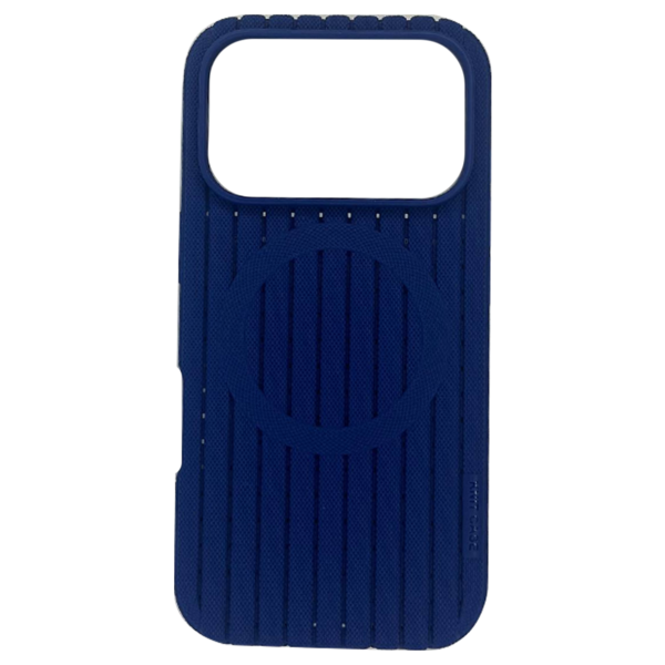 Чехол для iPhone 18 Pro/17 Pro накладка Magsafe Knit Перфорация Синий