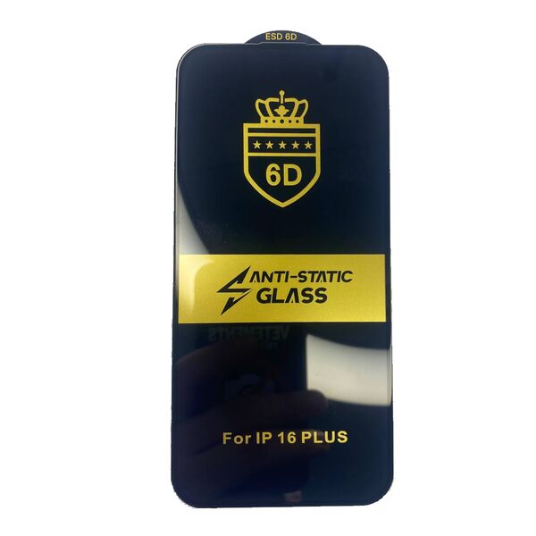 Защитное стекло для iPhone 16 Plus ESD Черный