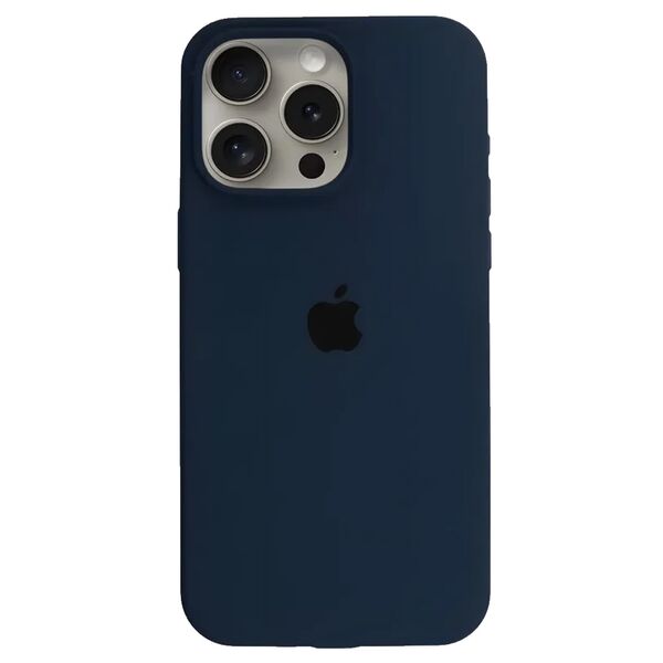 Чехол для iPhone 16 Pro Max накладка Silicone Case Темно-синий