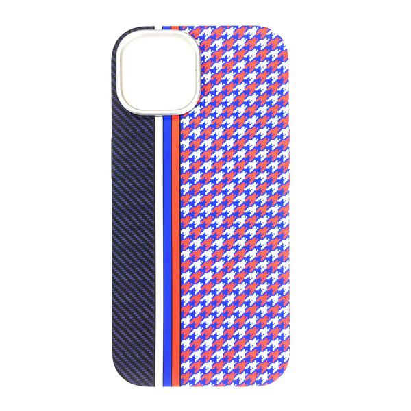 Чехол для iPhone 15 накладка LUXO LIFE+ MagSafe Белый/Синий/Красный