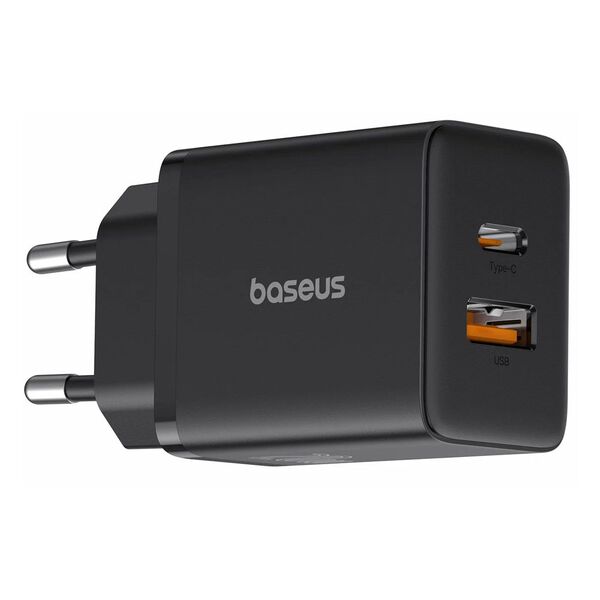 Зарядное устройство Baseus Cube USB+USB-C 20W Черный
