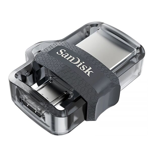 Флеш память USB/Micro USB 16Gb SanDisk Dual Drive GZ46 3.0 Черный