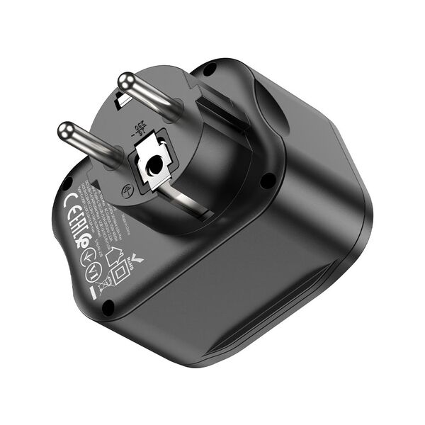 Зарядное устройство Hoco NS3 20W 2USB+USB-C+220V Черный