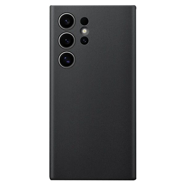 Чехол Samsung S24 Ultra накладка кожзам Черный