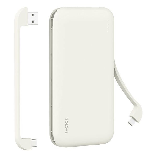 Внешний аккумулятор SOLOVE W7 Power Bank 10000mAh White