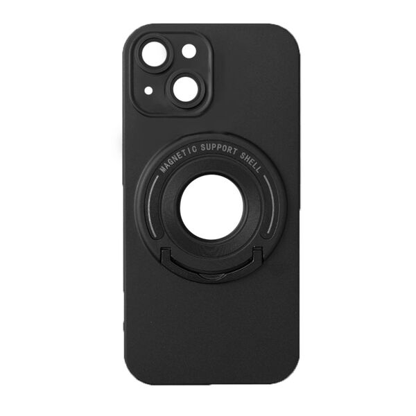 Чехол для iPhone 15 накладка RING MagSafe с кольцом Черный