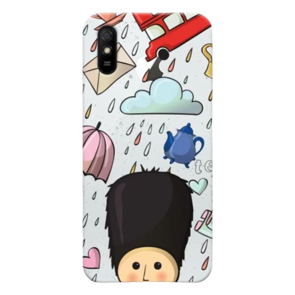 Чехол Xiaomi Redmi 9A накладка силиконовый Лондон Белый