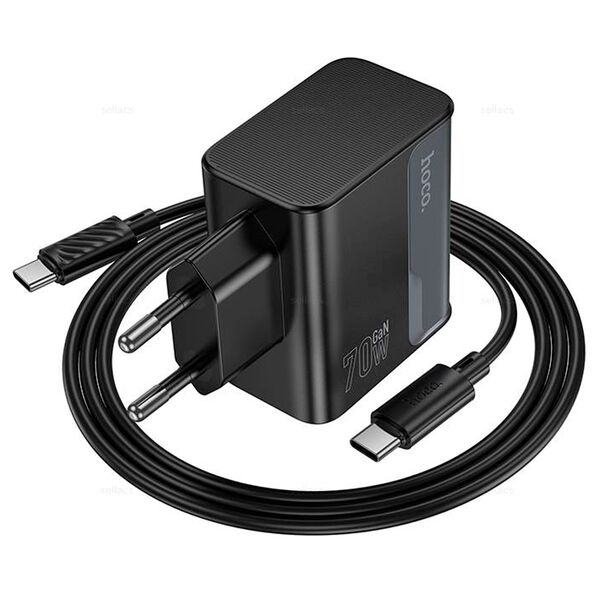 Зарядное устройство Hoco CS75A 70W 2USB-C+USB Черный
