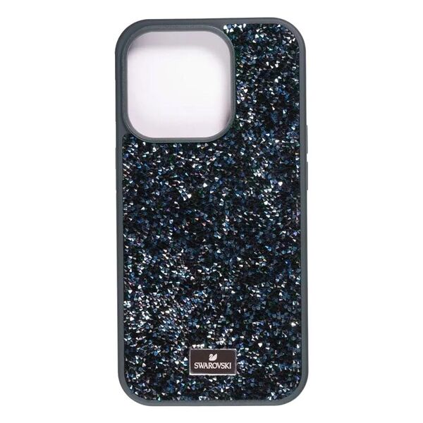 Чехол для iPhone 14 Pro Max накладка SWAROVSKI Синий