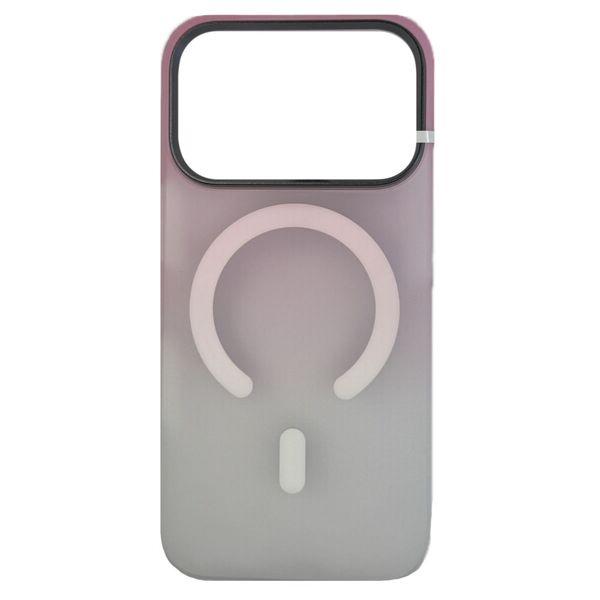 Чехол для iPhone 17 Pro накладка MagSafe Kwini матовый градиент Прозрачно-розовый
