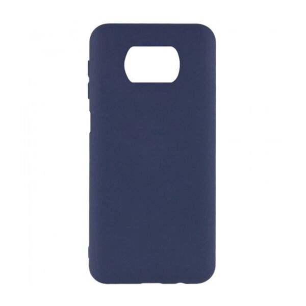 Чехол Xiaomi POCO X3/POCO X3 Pro накладка Soft Touch Темно-синий