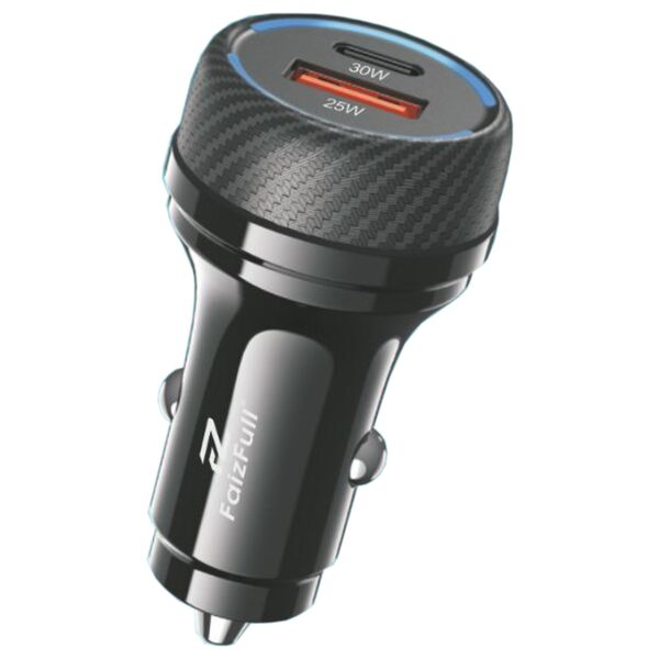 Автомобильное зарядное устройство FaizFull FZ32 55W USB+USB-C Черный
