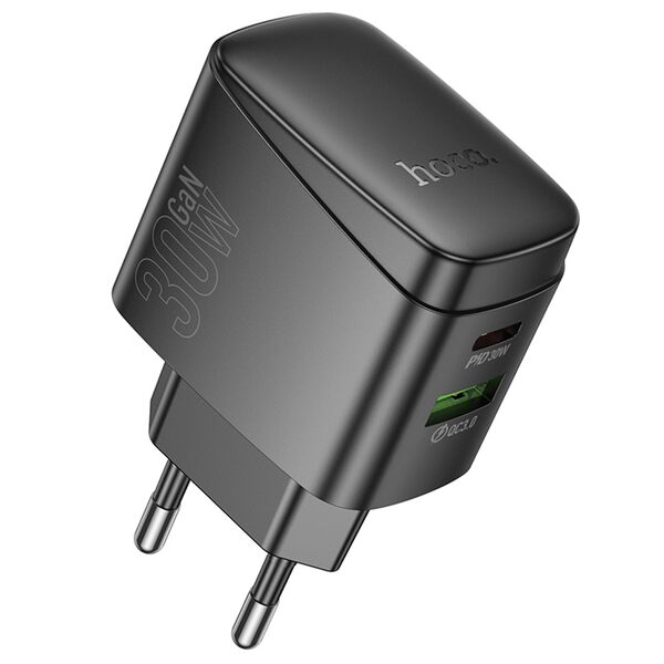 Зарядное устройство Hoco CS63A 65W USB-C+USB Черный