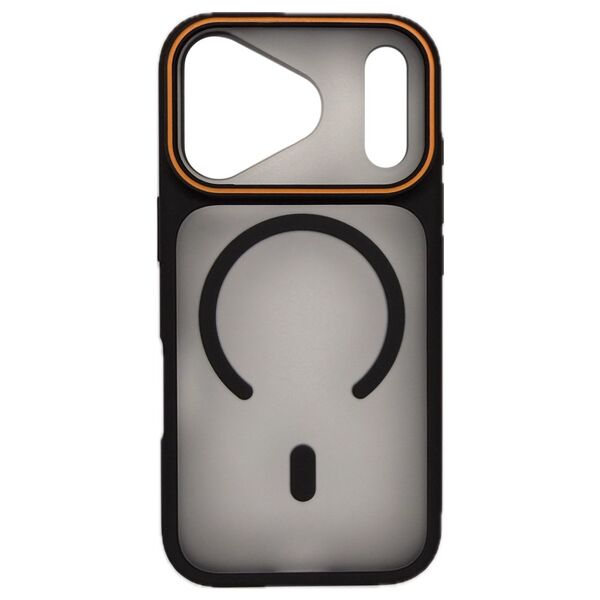 Чехол для iPhone 17 Pro накладка Cabbeen MagSafe Luxury Прозрачно-черный