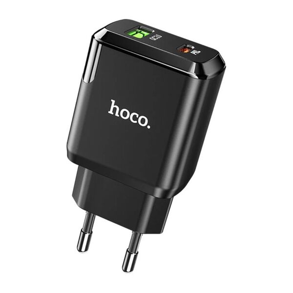 Зарядное устройство Hoco N5 20W USB+USB-C Черный