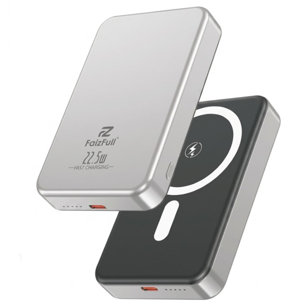 Внешний аккумулятор FaizFull 10000 mAh FL128 MagSafe Серебряный