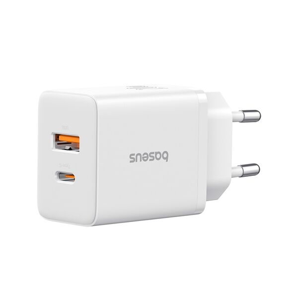 Зарядное устройство Baseus Cube Fast Charger USB-C+USB 20W Белый