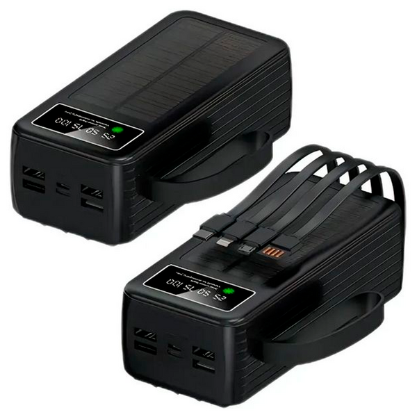 Внешний аккумулятор Hoco 100 000 mAh J270 + солнечная батарея Черный