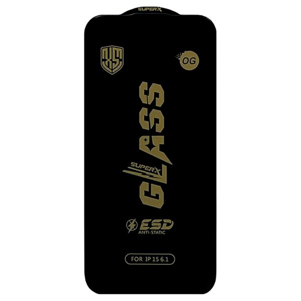 Защитное стекло для iPhone 16/15 OG ESD 6D Черный