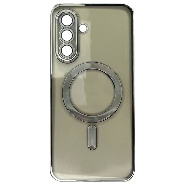 Чехол Samsung A17/A26 накладка MagSafe с цветными бортиками Серебряный