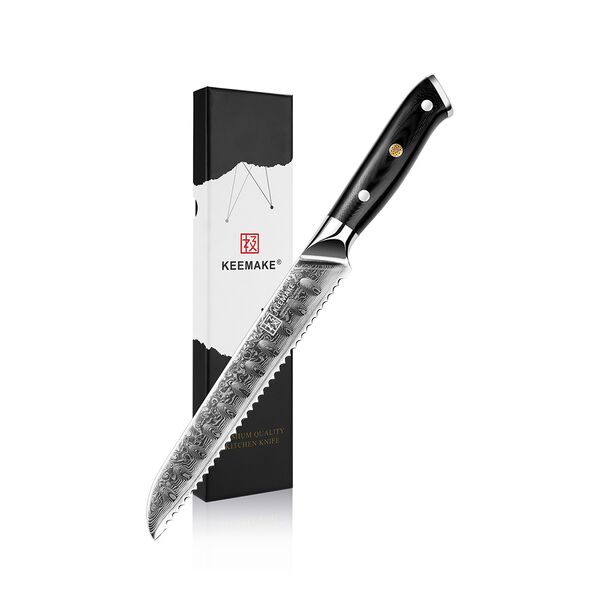 Нож для хлеба Keemake 8 Inch Bread Knife C-5 Black