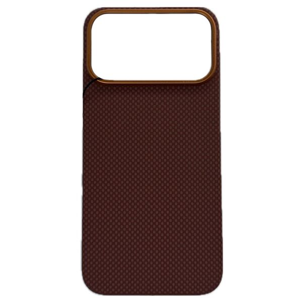 Чехол для iPhone 17 Pro Max накладка MagSafe Keephone Kevlar Carbon Коричневый