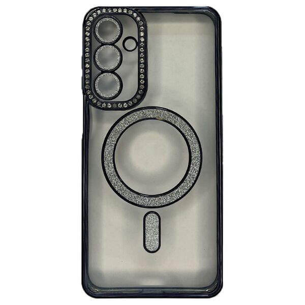 Чехол Samsung A36/A56 накладка Стразы/блестки Прозрачно-фиолетовый