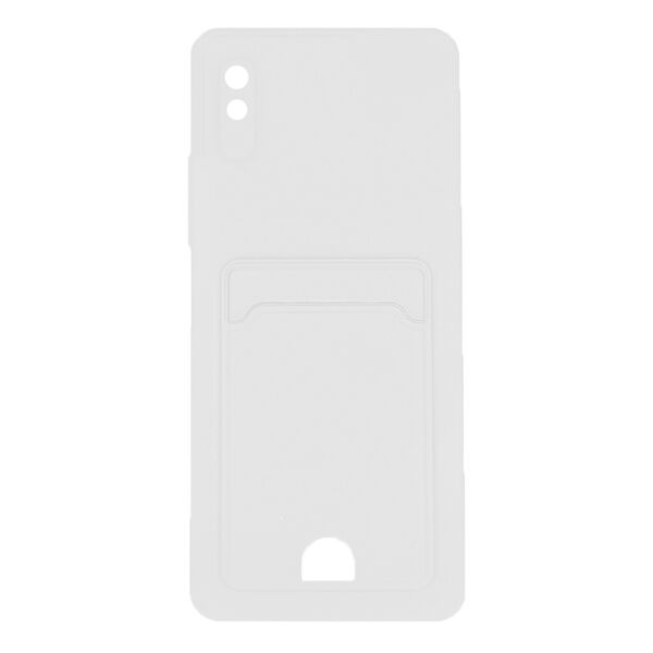 Чехол Xiaomi Redmi 9A накладка с визитницей Прозрачный