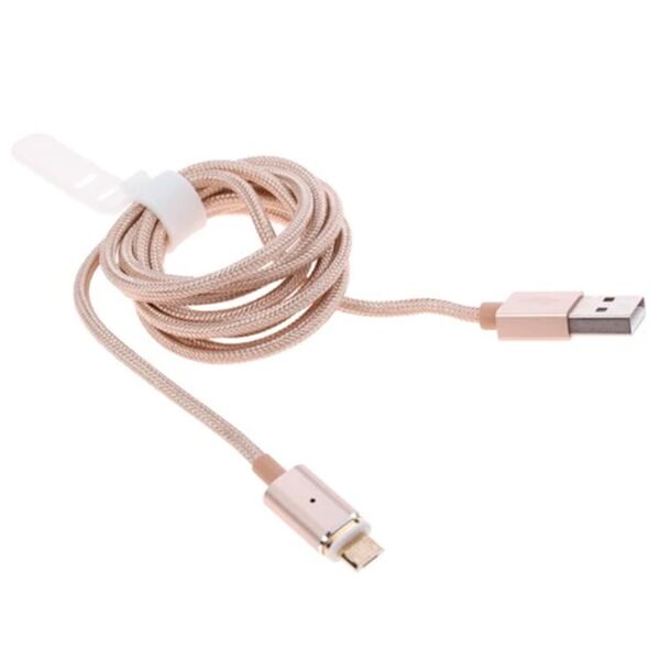 Кабель Micro USB Partner 2.1A 1м магнитный Золотой