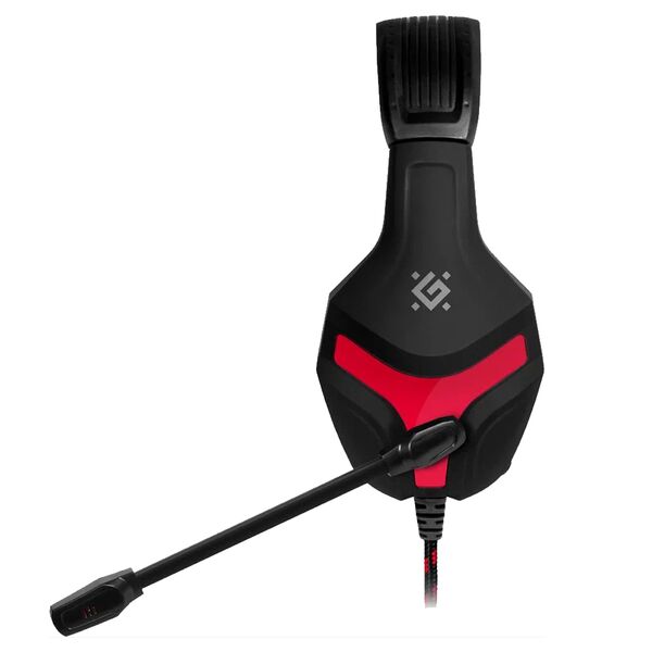Наушники Defender Scrapper 500 игровые полноразмерные с микрофоном Черный/Красный